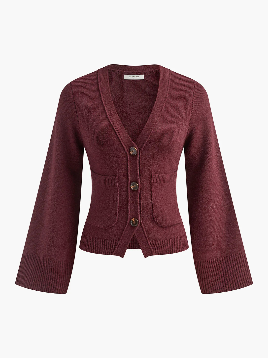 V-Neck Split Button Cardigan | Commense