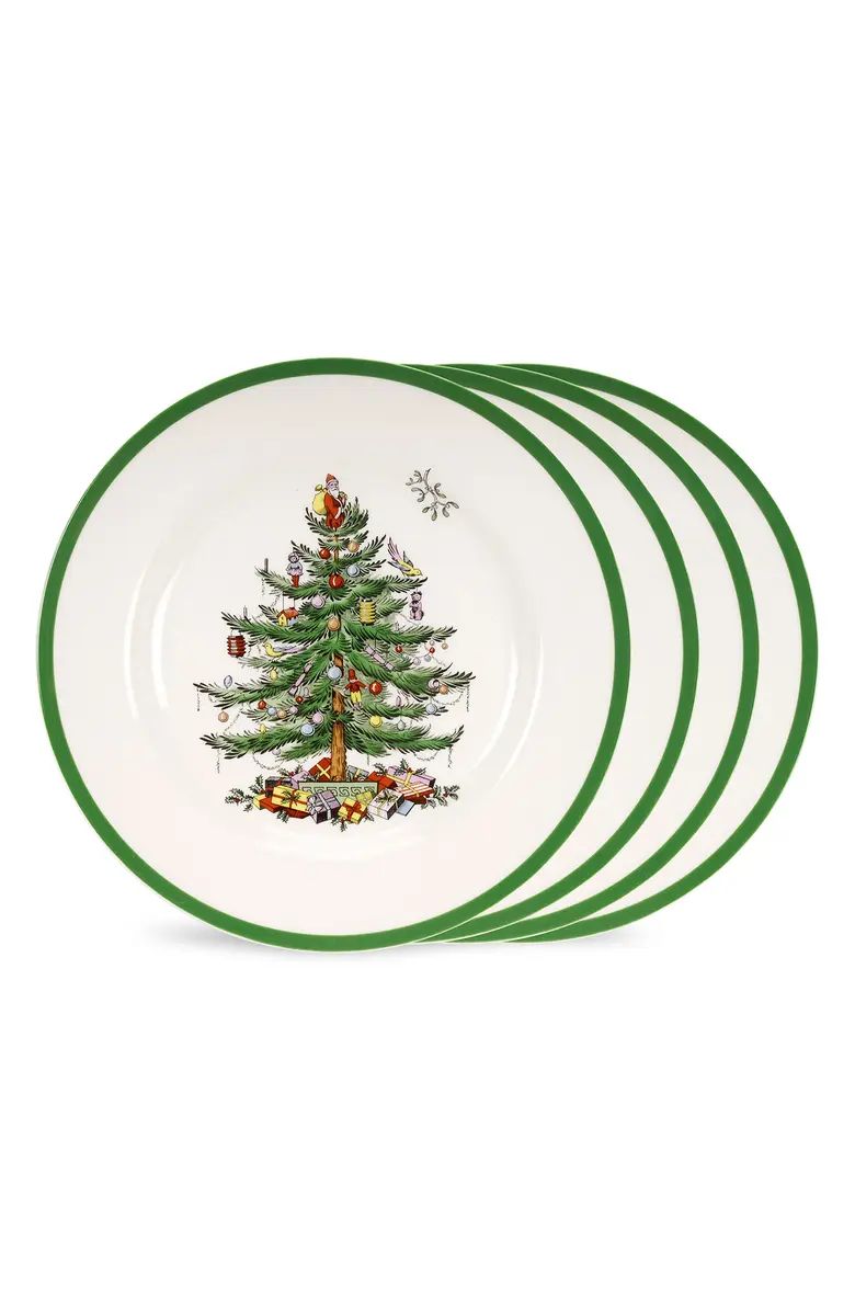 Spode Christmas Tree Set of 4 Dinner Plates | Nordstrom | Nordstrom