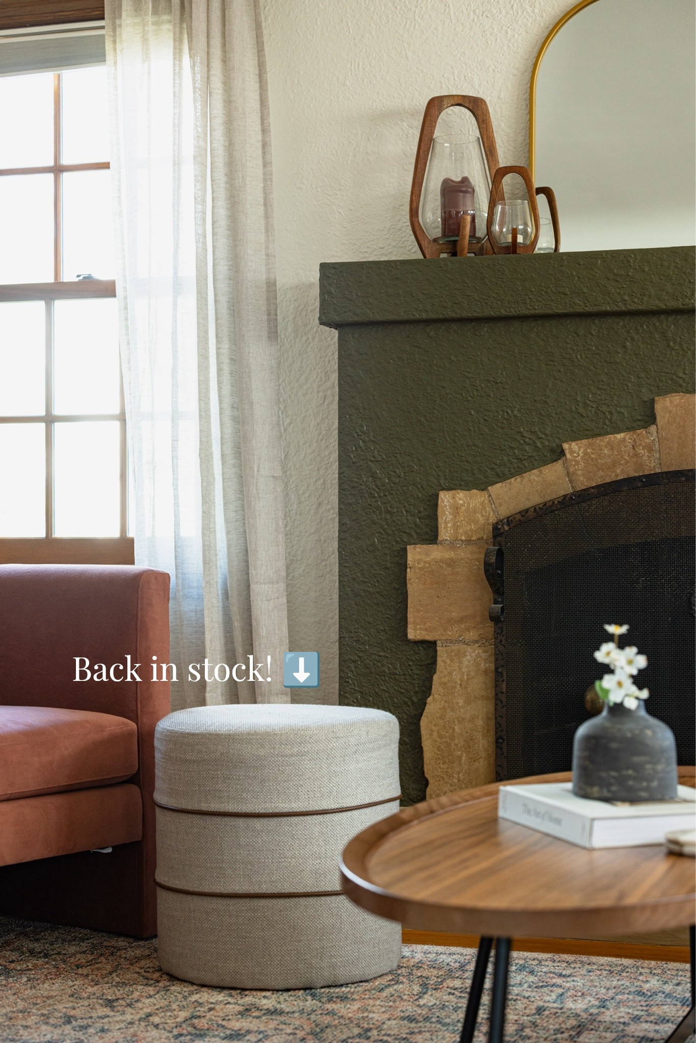 My fave round ottoman with leather piping is back in stock! Run, don’t walk, because it will sell out again. @Target

#LTKHome #LTKSaleAlert