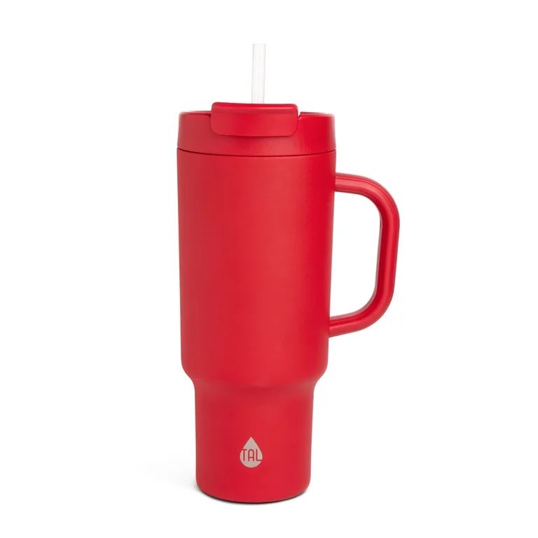 TAL Stainless Steel Hudson Tumbler with Straw 40 fl oz, Red | Walmart (US)