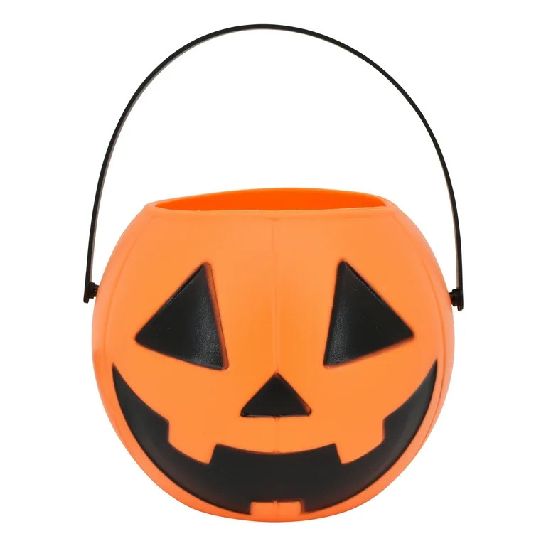 3.75" Mini Orange Pumpkin Halloween Trick-or-Treat Basket, by Way To Celebrate | Walmart (US)
