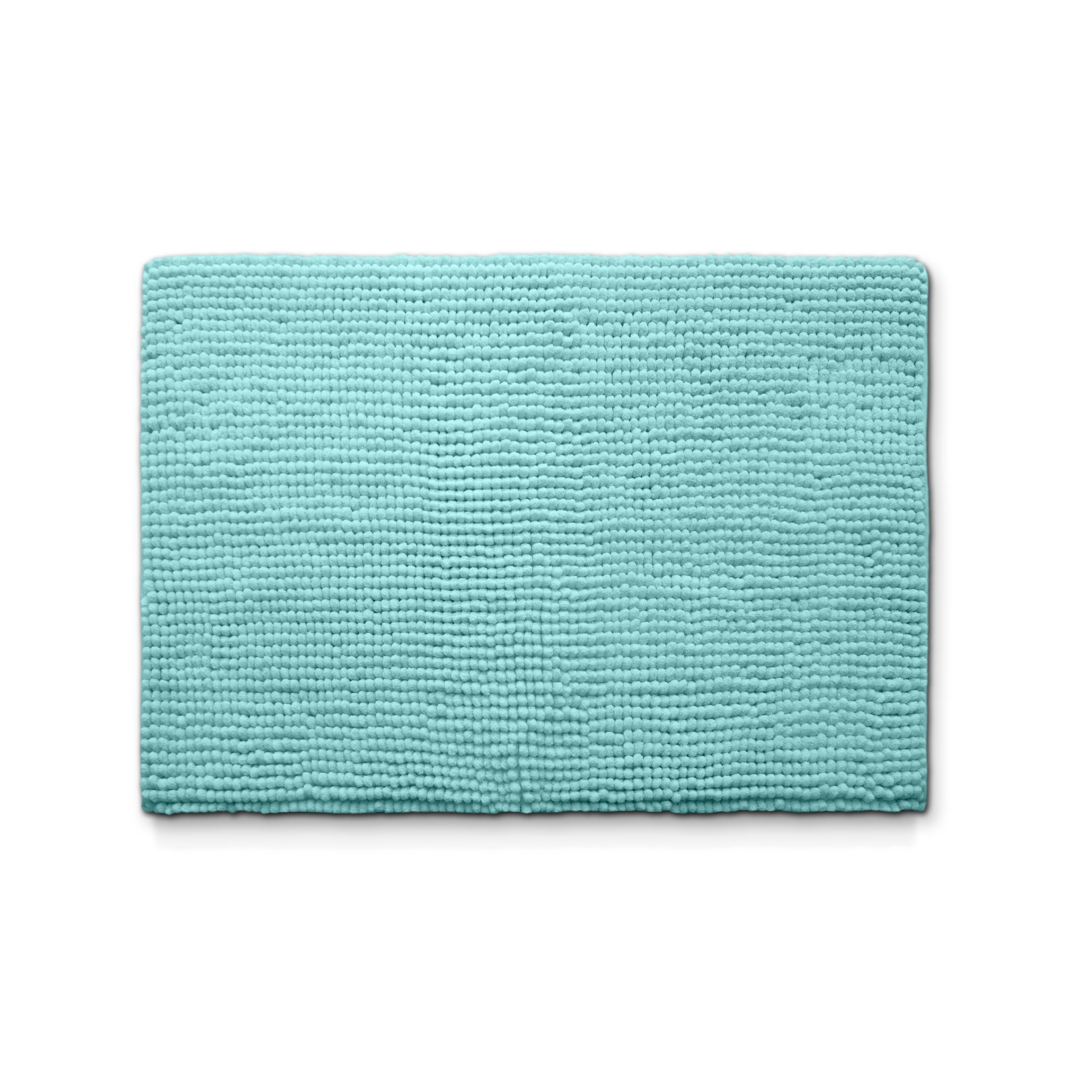 Your Zone Kids Teal Memory Foam Noodle Single Bath Rug with Nonslip Backside, 17" x 24" | Walmart (US)