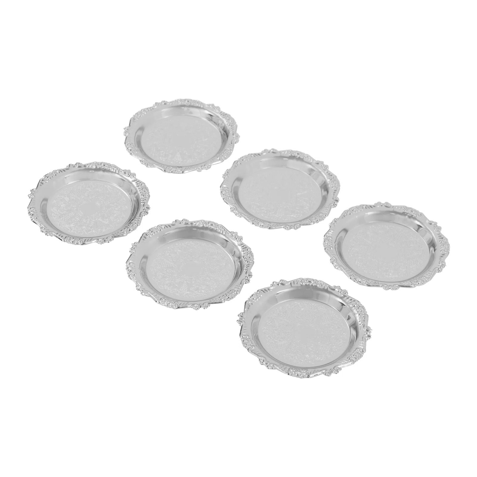 6pcs Round Serving Trays | Wayfair North America