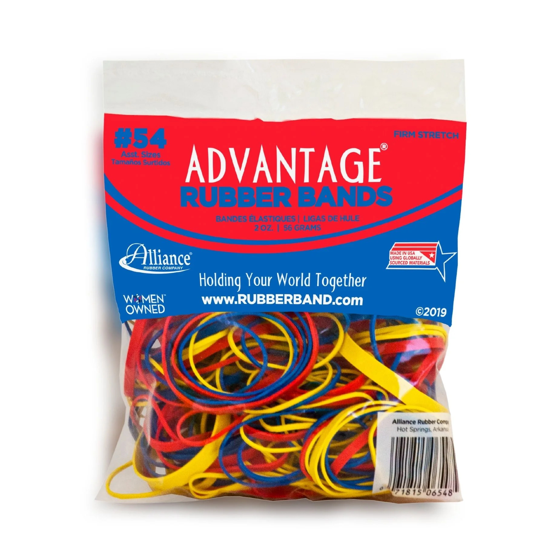Alliance 2654A, #54, (Assorted Sizes) Advantage Rubber Bands, 2 oz Bag of Assorted Colors - Walma... | Walmart (US)