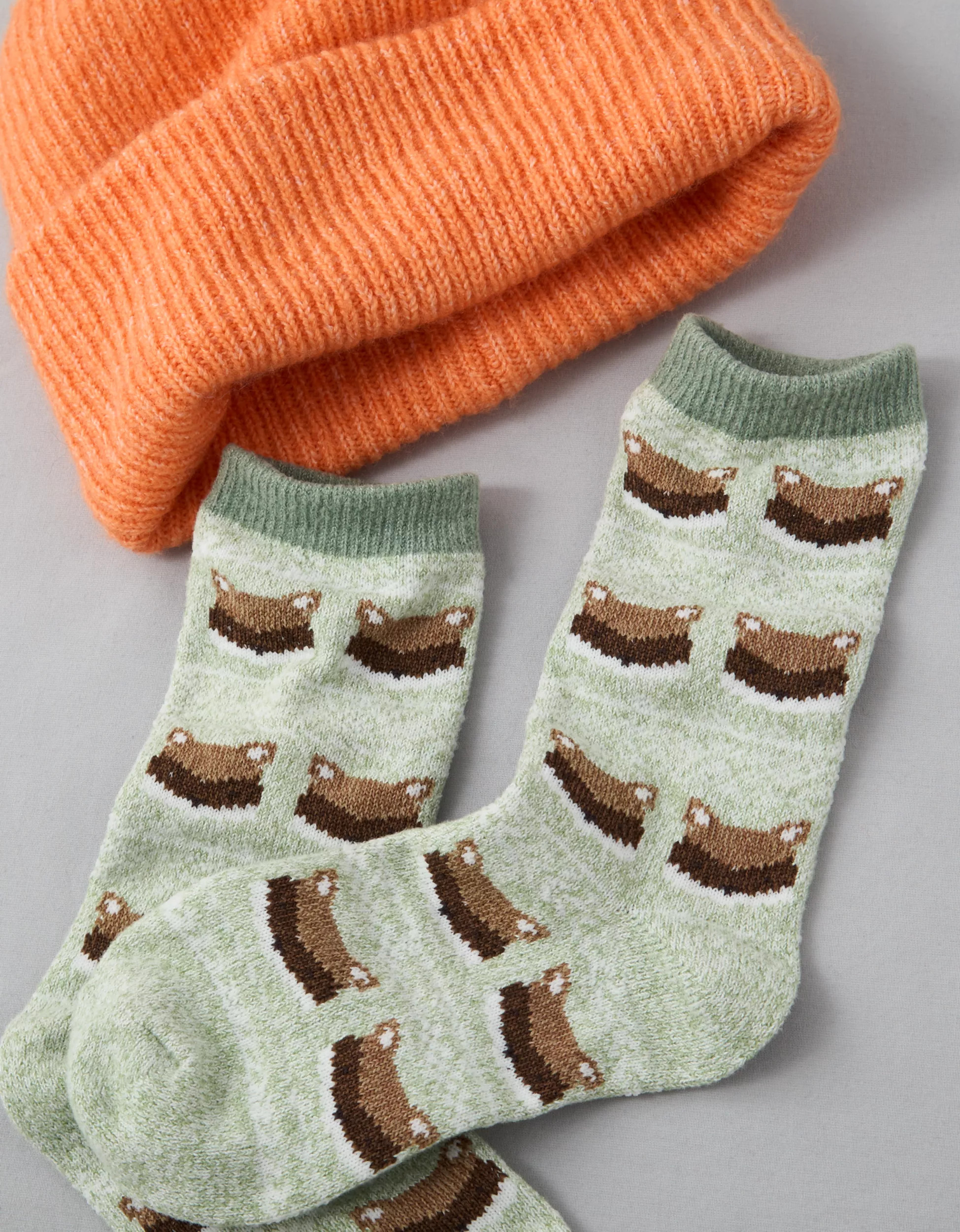 AE Fox Fair Isle Crew Sock | American Eagle Outfitters (US & CA)