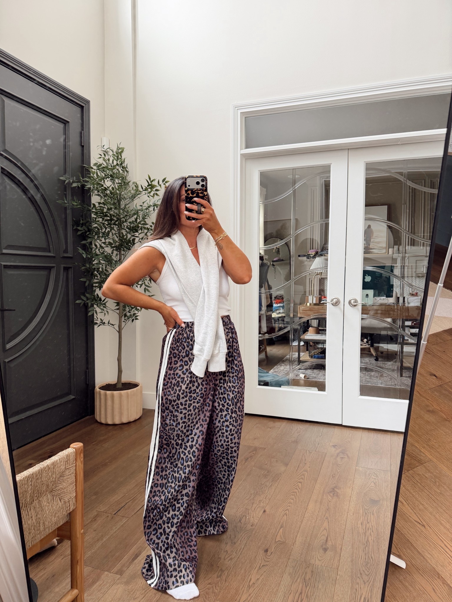 Leopard track pants?! Yes please! I’m wearing a small 🫶🏼

#LTKootd #LTKgrwm #LTKSeasonal