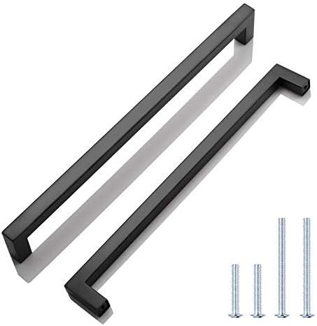 KNOBWELL 6 Pack Stainless Steel Cabinet Pulls, Black Stainless Steel Kitchen Cabinet Handles Drawer  | Amazon (US)