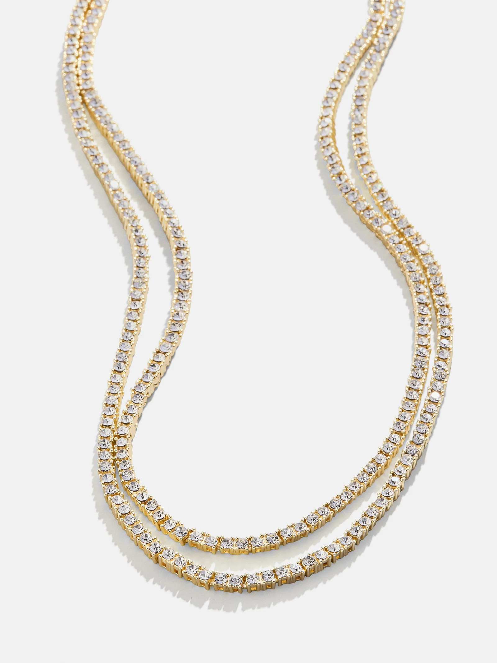 Becca Layered Tennis Necklace - Gold/Pavé | BaubleBar (US)