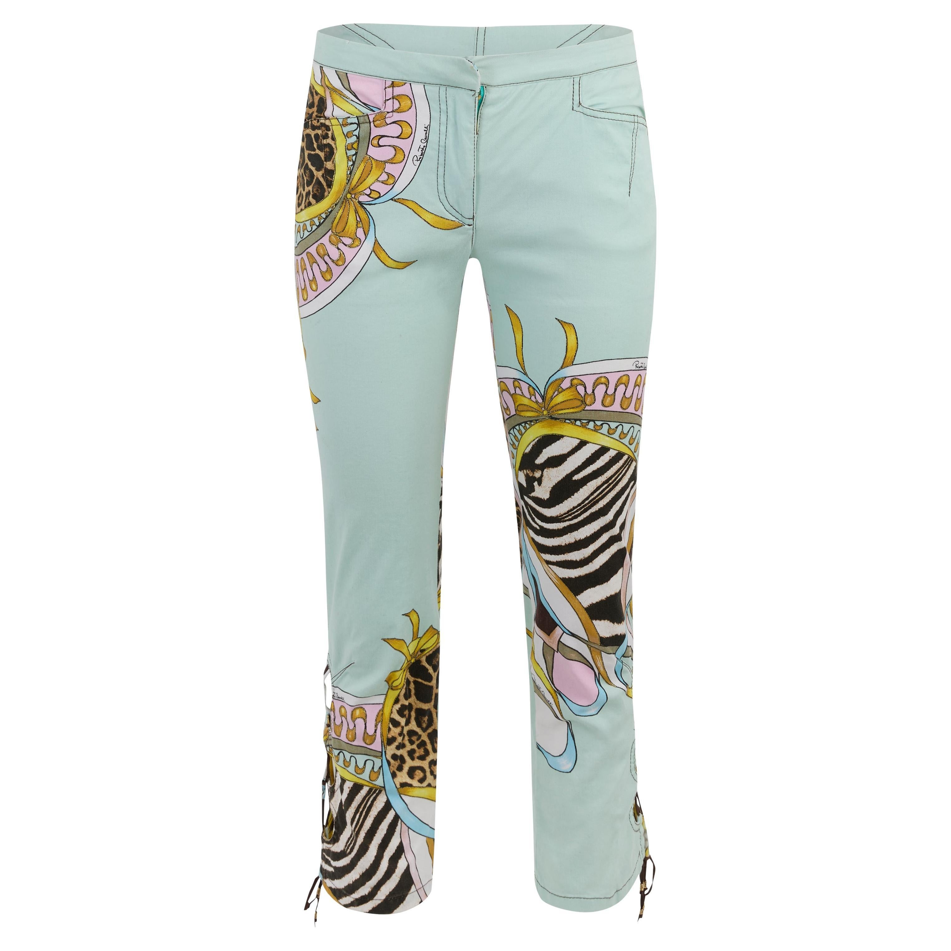 Vintage Roberto Cavalli S/S 2004 Rare Printed Trousers | 1stDibs