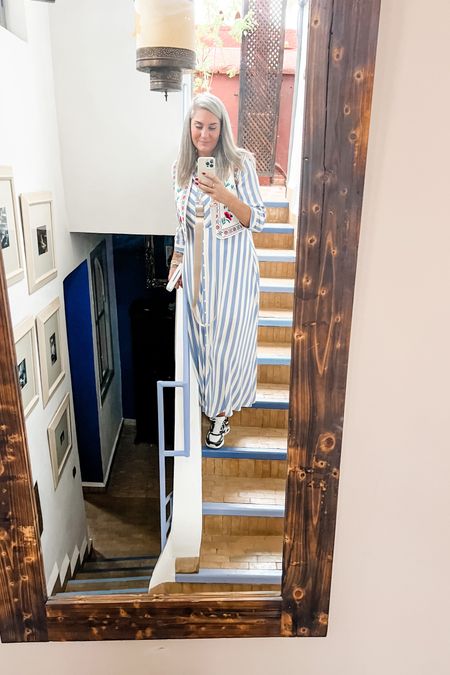 Ootd - Monday 

Striped cotton maxi dress paired with a embroidered gilet and Skechers sneakers. 



#LTKstyletip #LTKtravel #LTKeurope