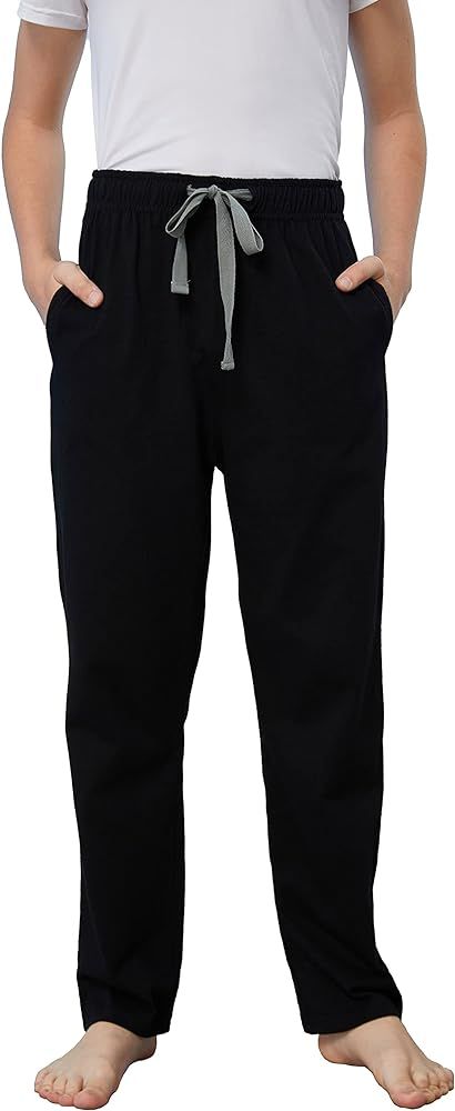 HiddenValor Boys Knit Cotton Pajama Lounge Pants with Pockets | Amazon (US)