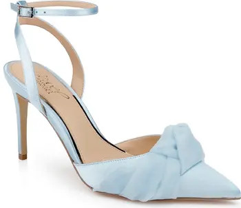 Jewel Badgley Mischka Federica Ankle Strap Pointed Toe Pump (Women) | Nordstrom | Nordstrom