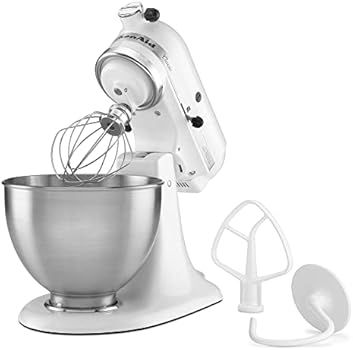KitchenAid K45SSWH Stand Mixer, 4.5 Q, White | Amazon (US)
