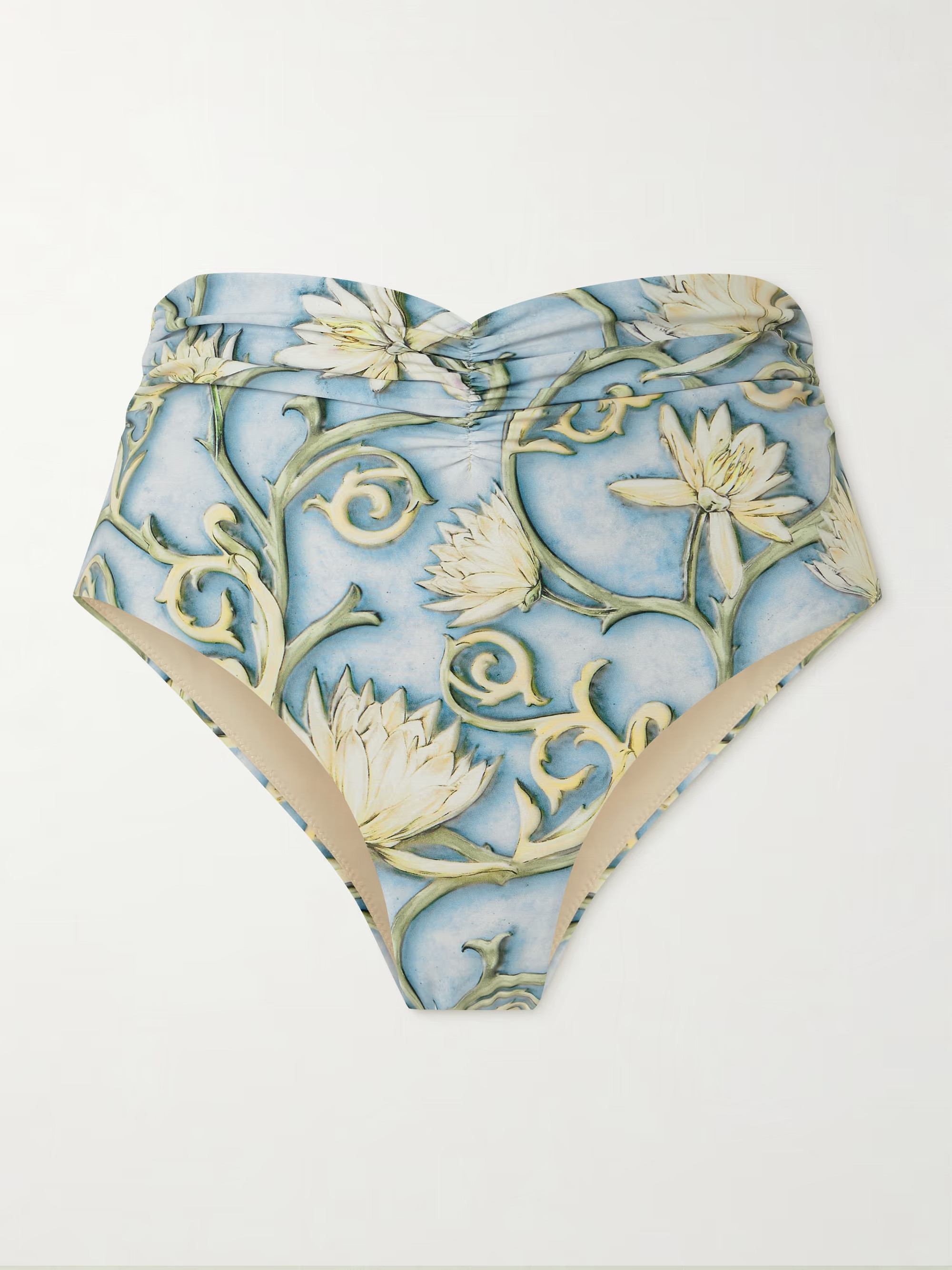 Vaiven Soledad ruched floral-print recycled bikini briefs | NET-A-PORTER (US)