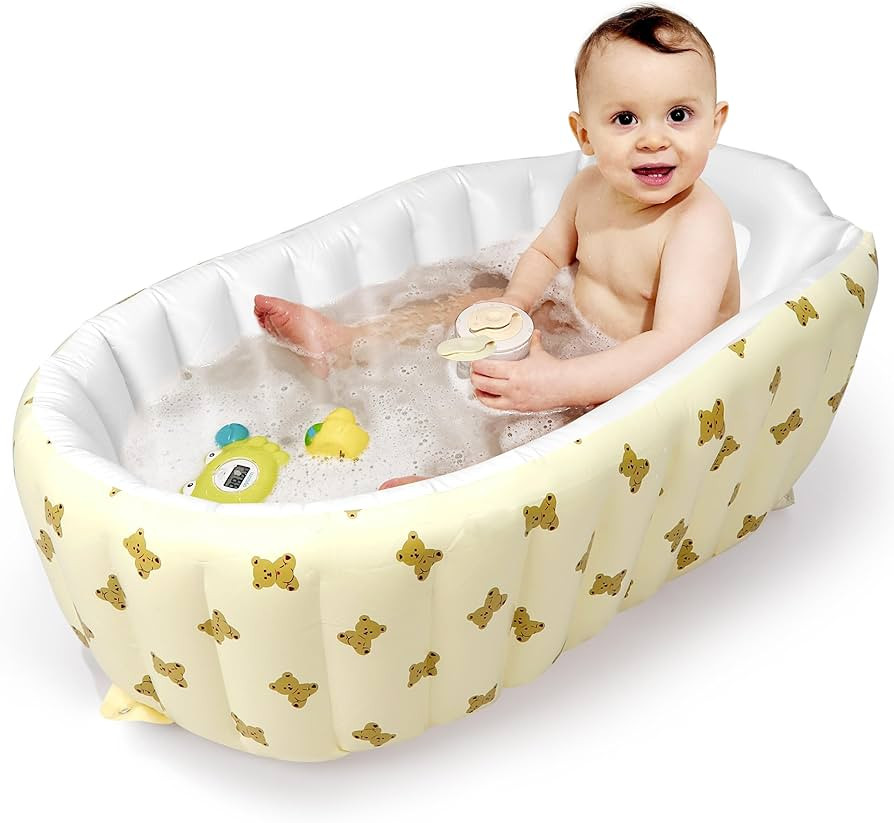 Mink Newborn to Toddler Bath Tub,Inflatable Baby Bathtub with Built-in Air Pump,Portable Travel S... | Amazon (US)