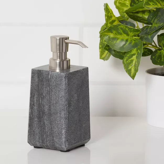 Solid Marble Soap Pump Dark Gray - Threshold™ | Target