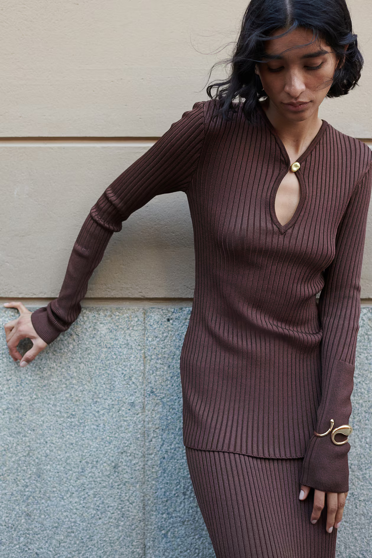 Rib-knit pencil skirt | H&M (UK, MY, IN, SG, PH, TW, HK)