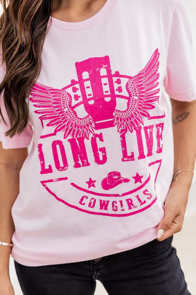 Long Live Cowgirls Pink Graphic Tee | Pink Lily