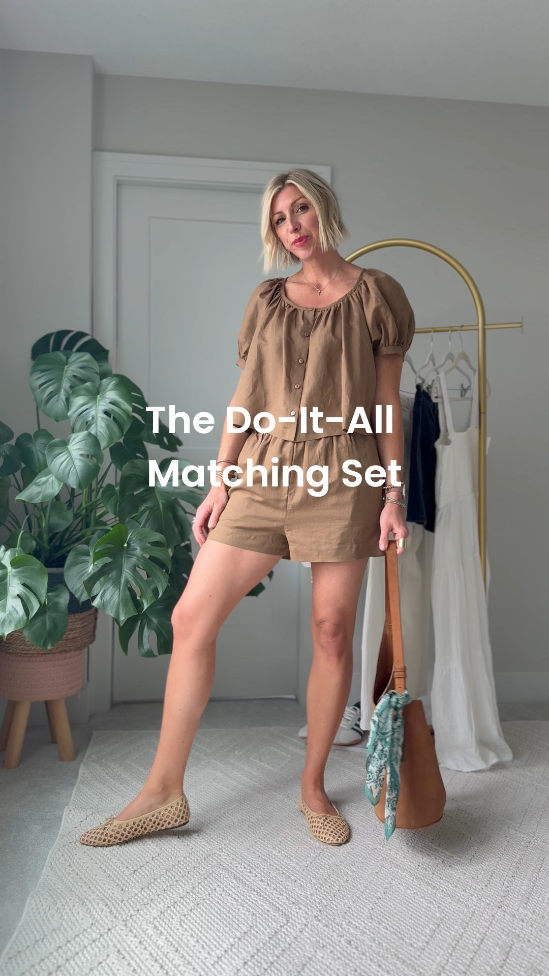 A soft neutral set is the easiest way to look styled without trying. Add gold hoops + a crossbody & you’re done.

I sized up to medium in both the top & bottoms (I’m
5’10” & typically a size 28 in pants) 

#LTKOver40 #LTKSummerEdit #LTKStyleTip