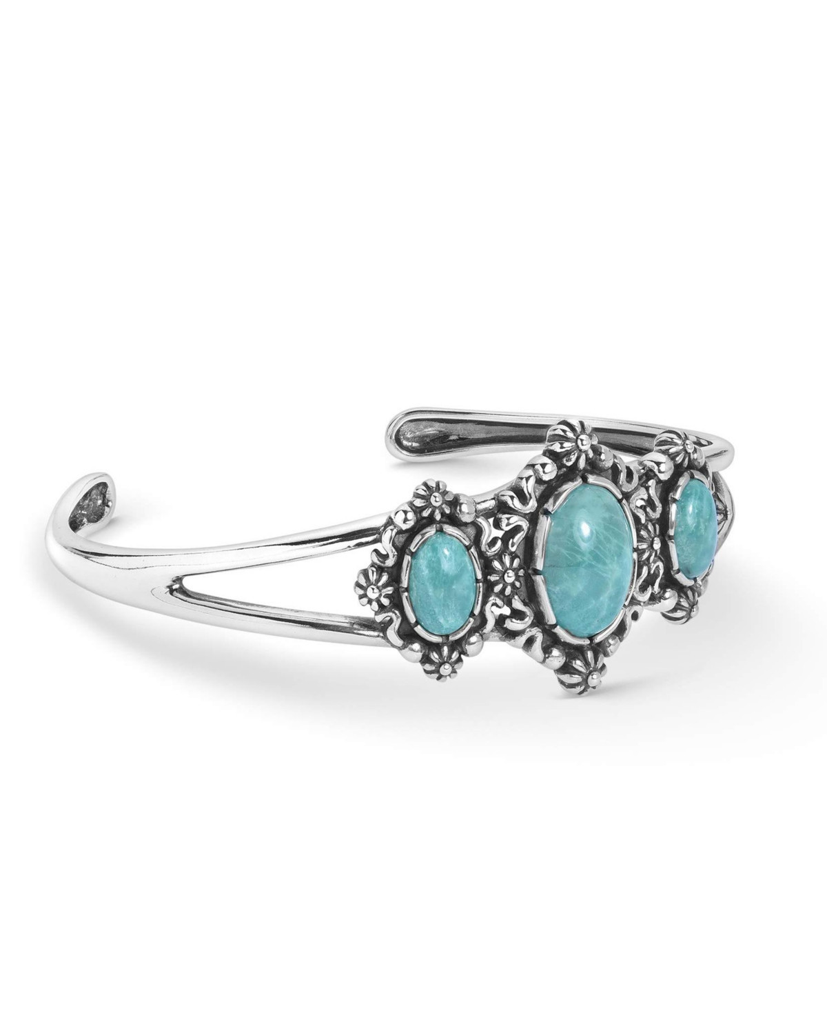 American West Jewelry Sterling Silver Women's Cuff Bracelet Green Turquoise Gemstone Size Small- Large - Green turquoise | Macy's