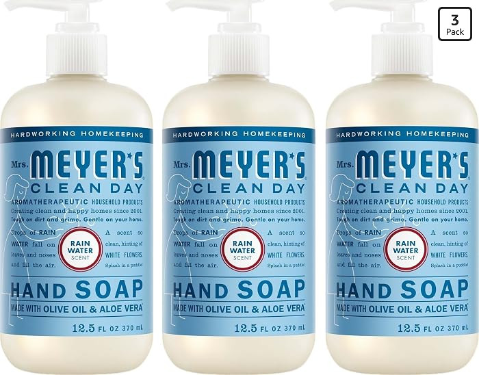 MRS. MEYER'S CLEAN DAY Hand Soap, Rain Water Scent, 12.5 Fl Oz Bottle - 3 Pack | Amazon (US)