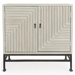 Sam Global Bazaar White Washed Mango Wood Black Iron Base 2 Door Sideboard | Kathy Kuo Home