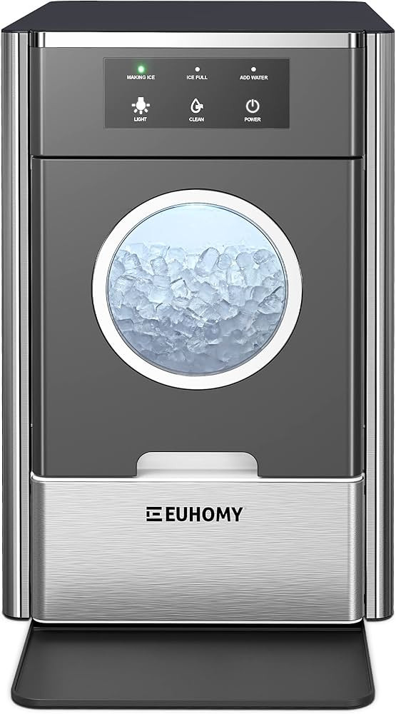 Amazon.com: EUHOMY Nugget Ice Maker Countertop, Max 33lbs/24H, 2 Ways Water Refill, LED Light, Se... | Amazon (US)