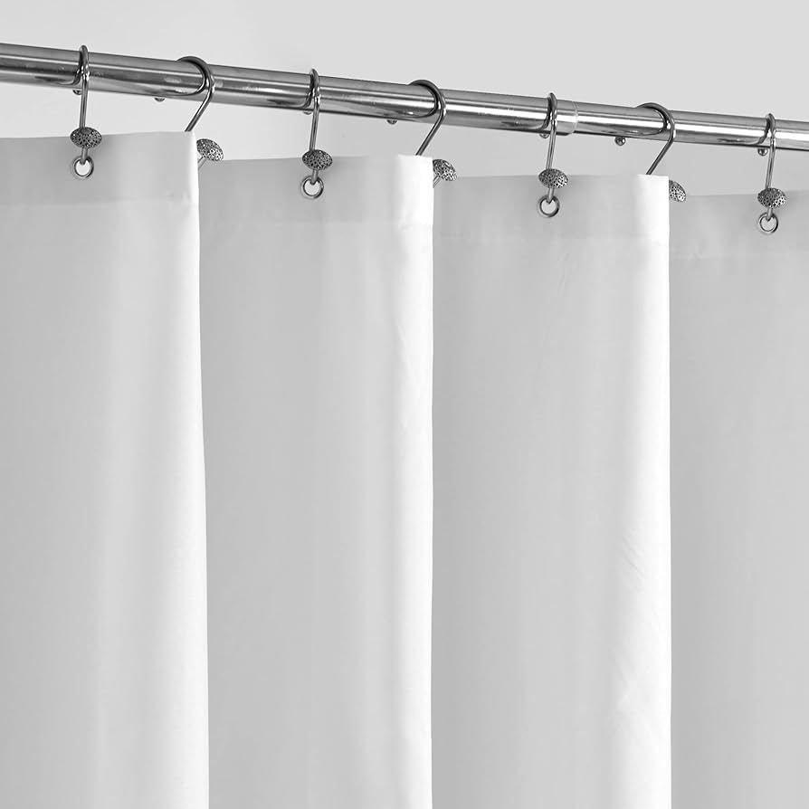 ALYVIA SPRING Long Fabric Shower Curtain Liner Waterproof - 72" x 80", Soft & Lightweight Long Sh... | Amazon (US)