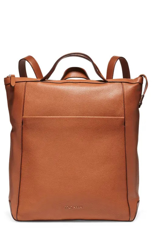 Cole Haan Grand Ambition Leather Convertible Backpack in British Tan at Nordstrom | Nordstrom
