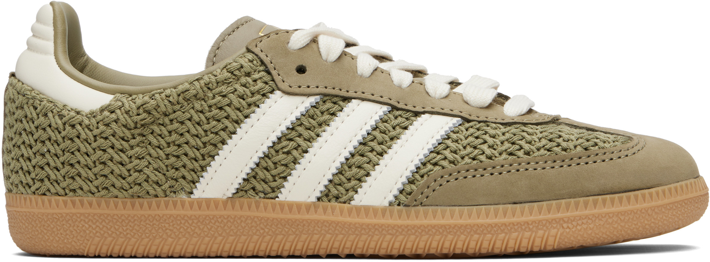 adidas Originals Green & Off-White Samba OG Sneakers | SSENSE