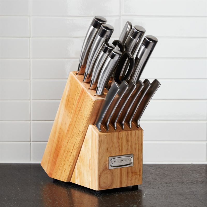 Cuisinart 15-Piece Professional Series Knife Block Set + Reviews | Crate & Barrel | Crate & Barrel