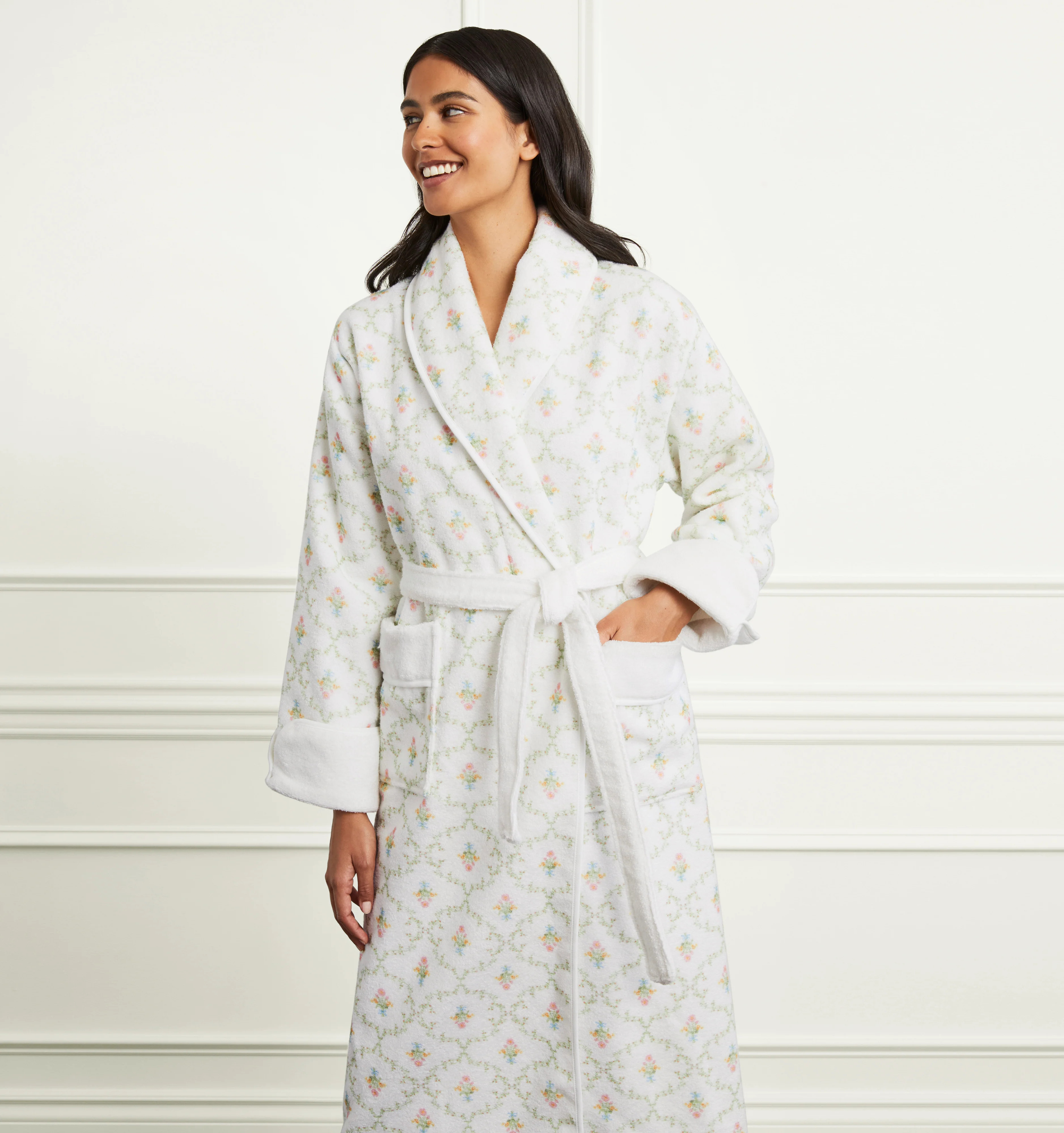 The Hotel Robe - Pastel Trellis | Hill House Home