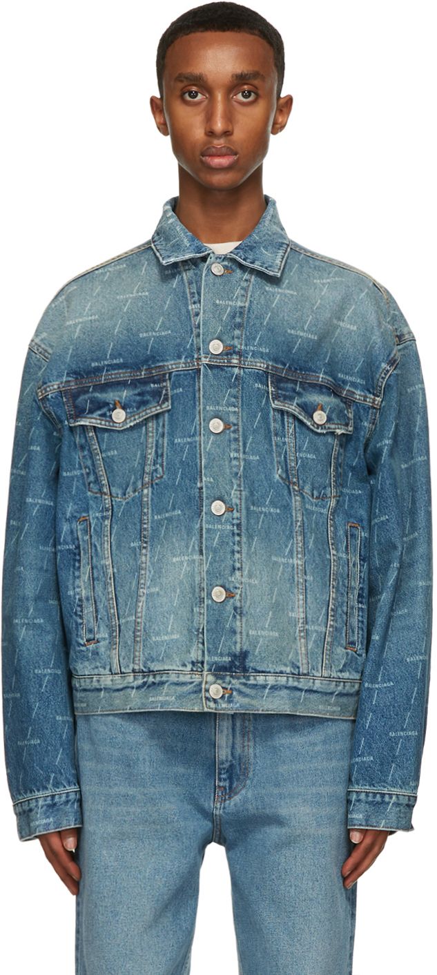 Blue Denim Large Fit Jacket | SSENSE