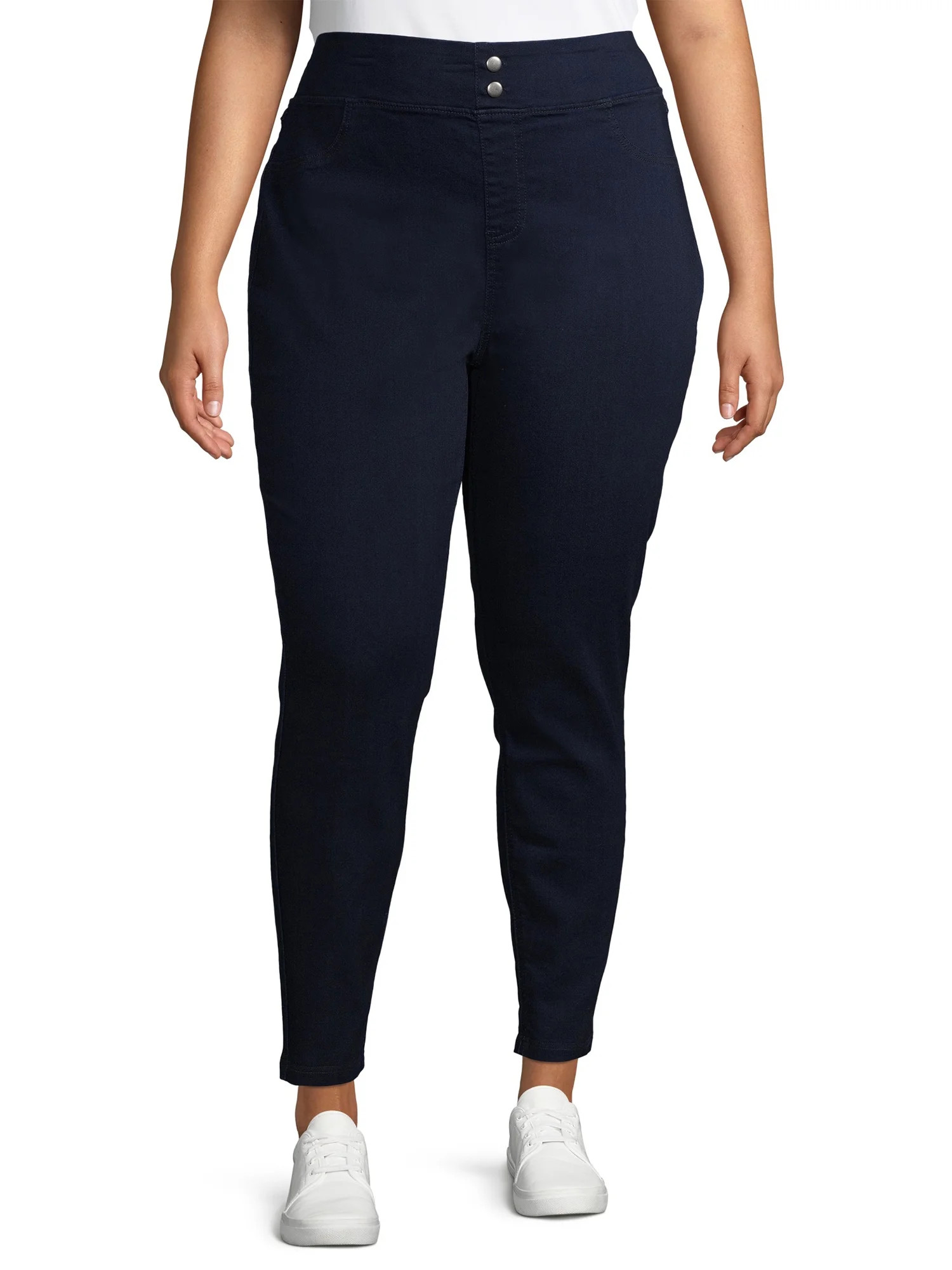 Terra & Sky Women's Plus Size Tummy Control Jeggings | Walmart (US)