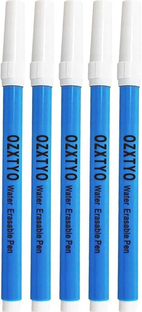 Washable Fabric Markers for Sewing,5 Pack,Blue,Erasable Sewing Markers for Fabric,Water Soluble E... | Amazon (US)