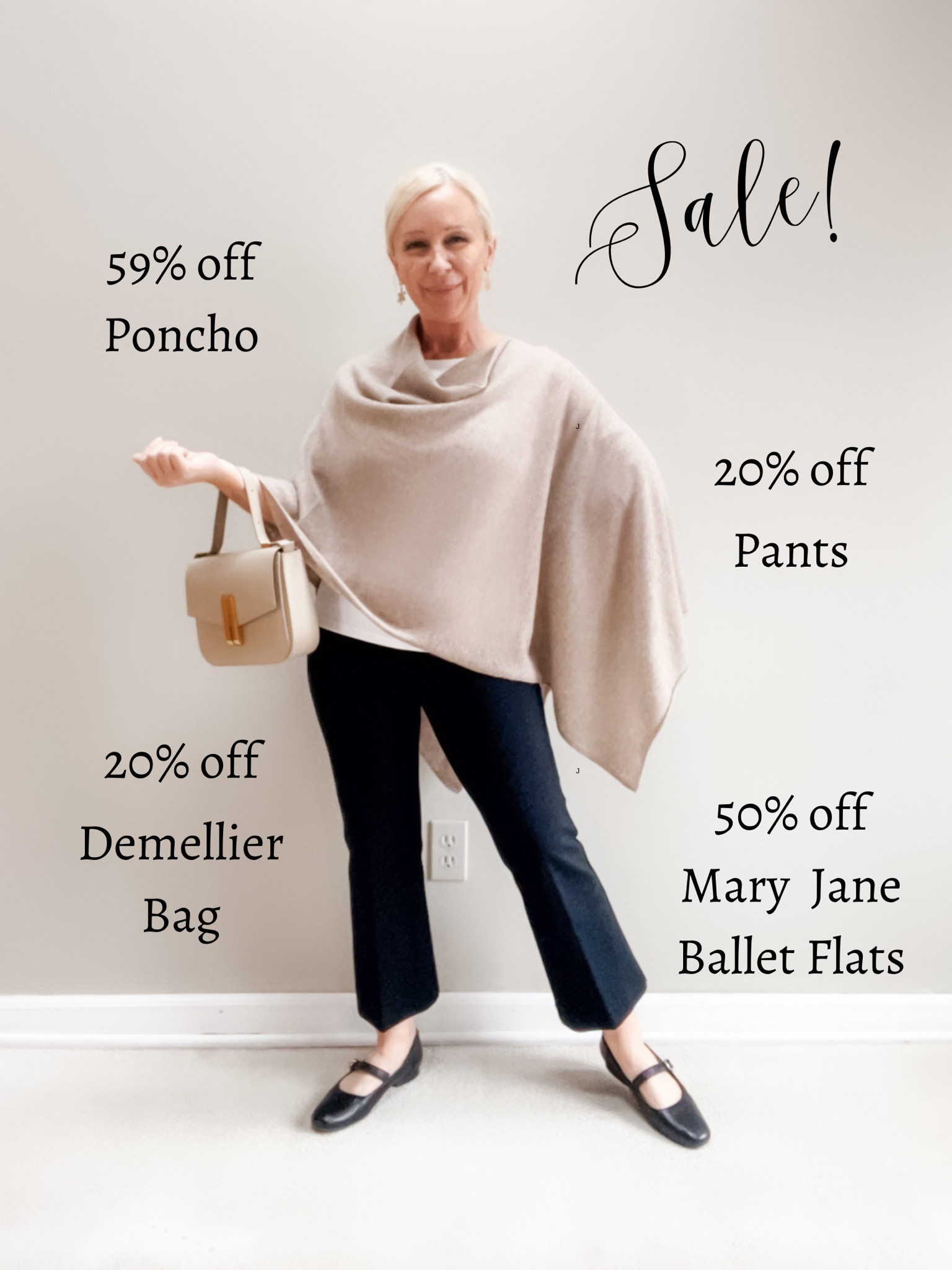 “I have NOTHING to wear…” = white blouse + black jeans + poncho

#LTKCyberWeek #LTKsalealert #LTKover40