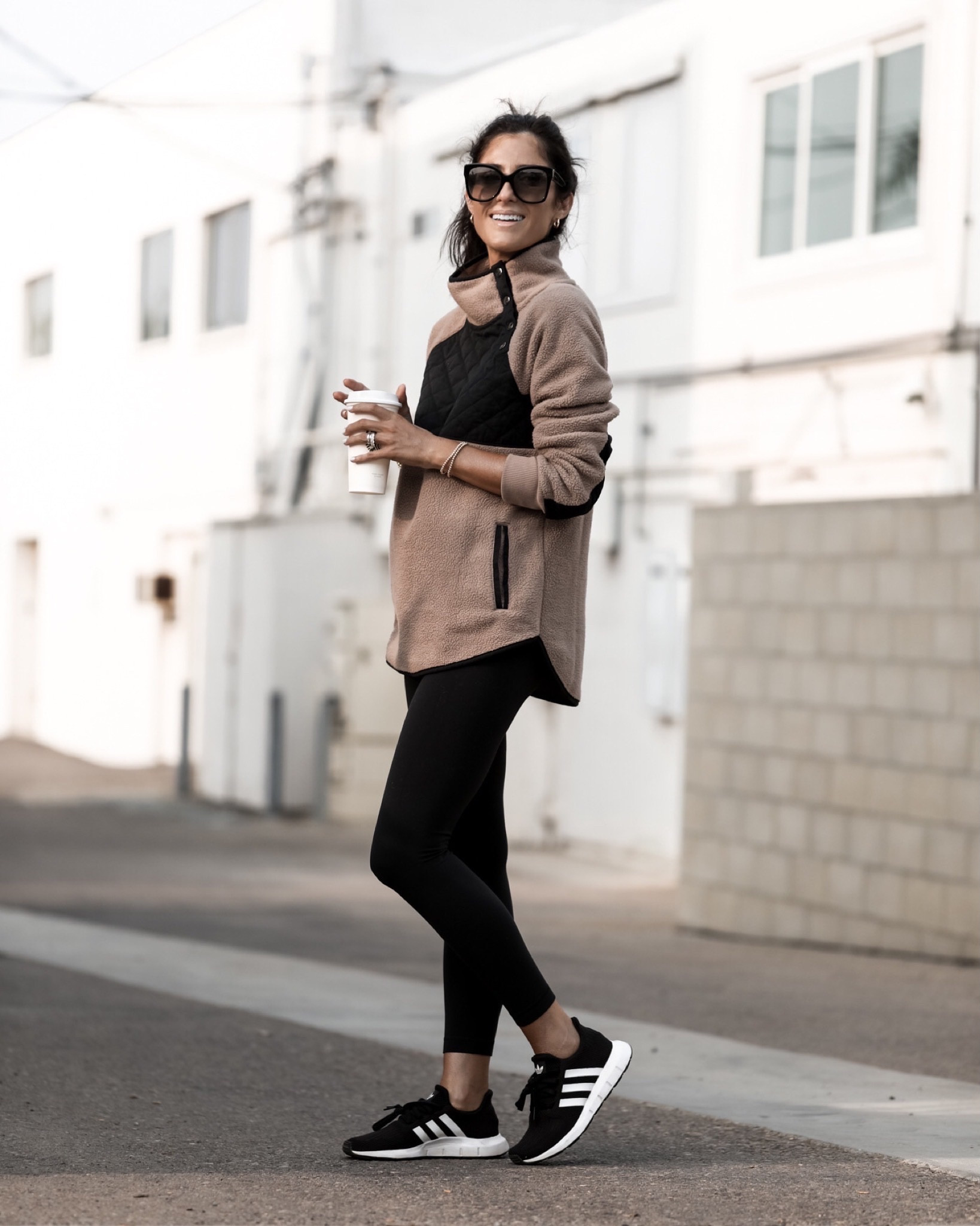 Athleisure style, leggings, sunglasses, pullover, Abercrombie, StylinByAylin 

#LTKunder100 #LTKfit #LTKSeasonal