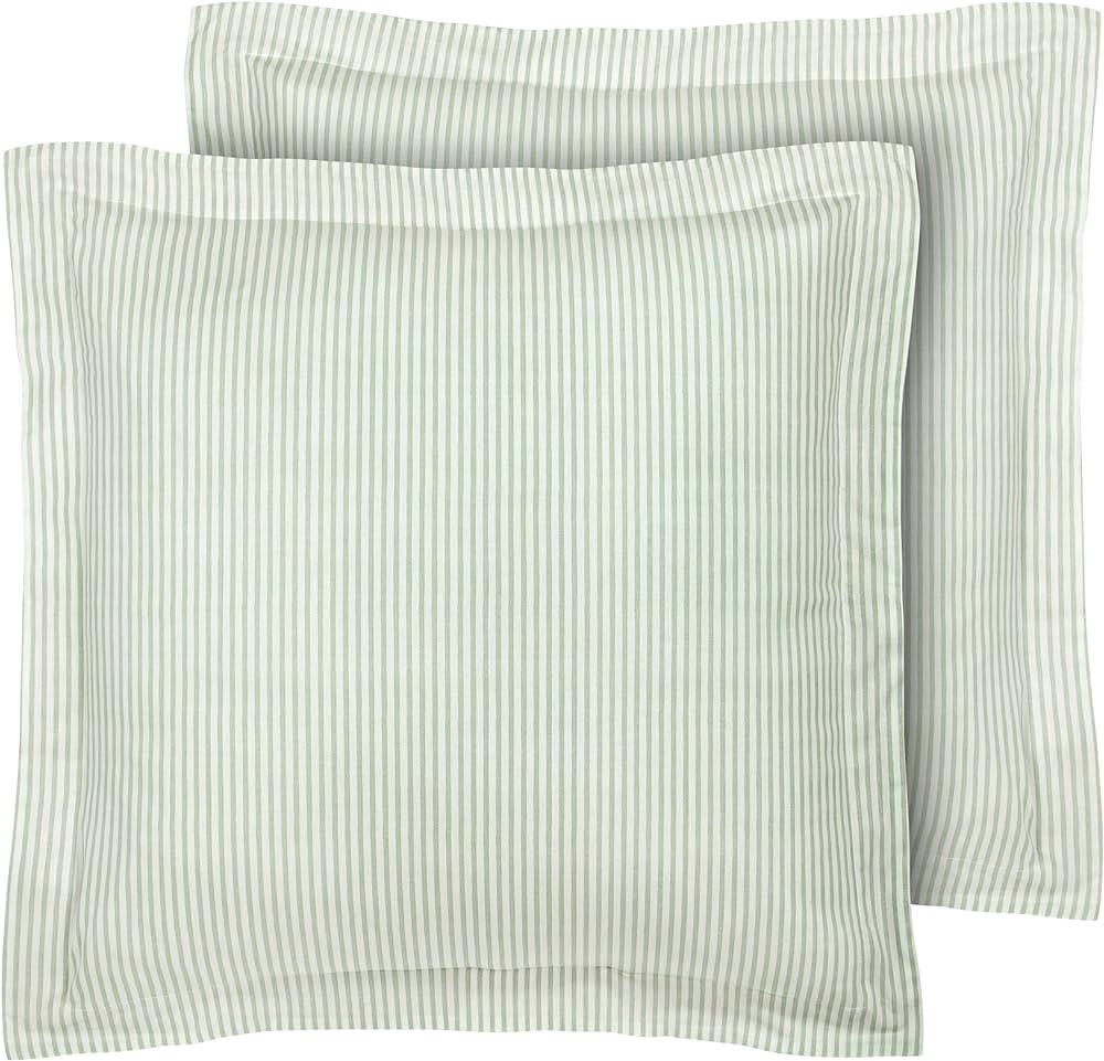 Laura Ashley Home - Euro Sham Set, Smooth Cotton Shams with Envelope Closure, Lightweight & Styli... | Amazon (US)