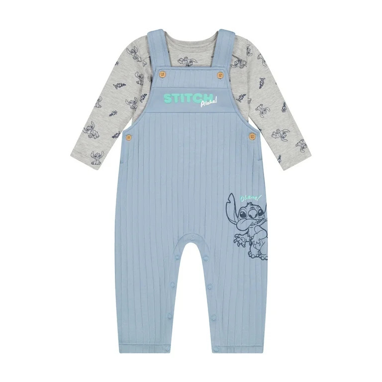 Stitch Baby Boy Overall Set, Sizes 0-24 Months - Walmart.com | Walmart (US)