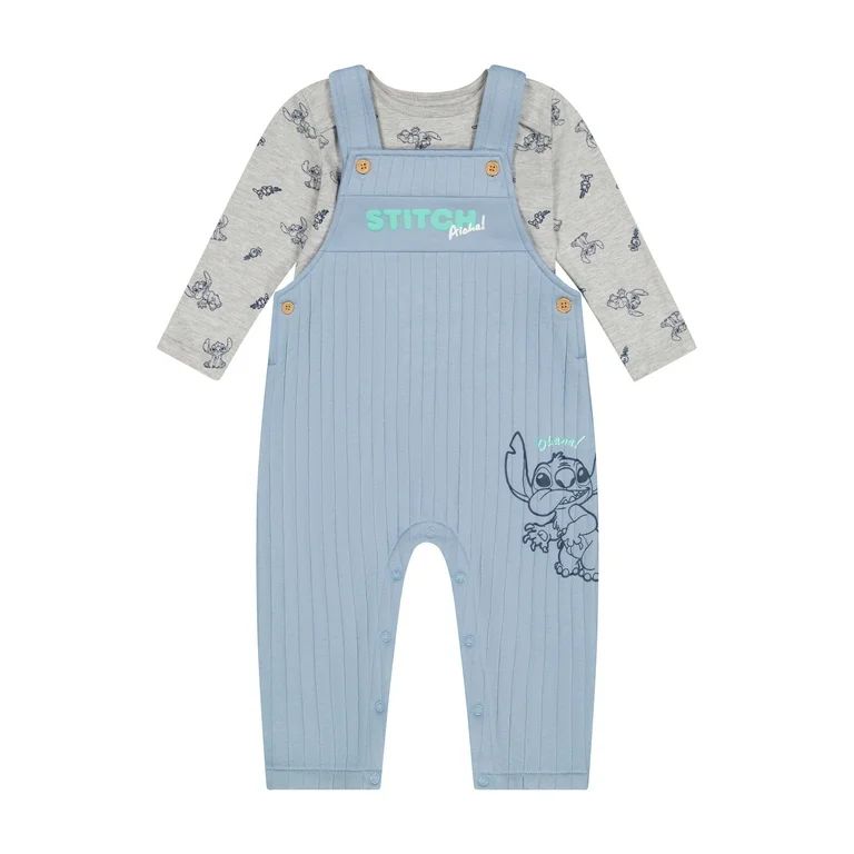 Stitch Baby Boy Overall Set, Sizes 0-24 Months | Walmart (US)