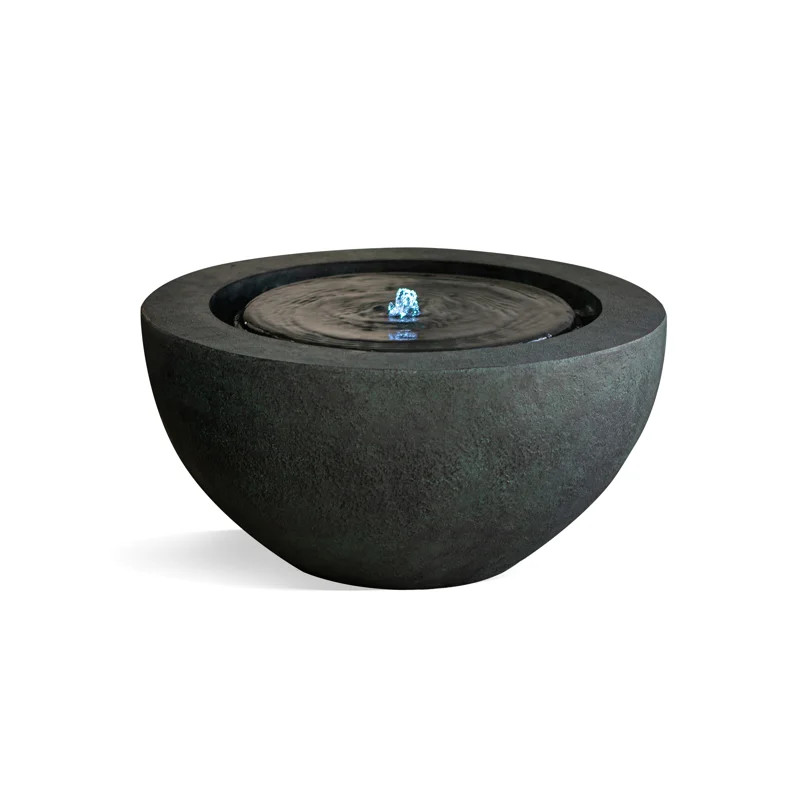 19.8 inches W Round Polyresin Indoor/Outdoor Sphere Water Fountain w/LED Light | Wayfair North America