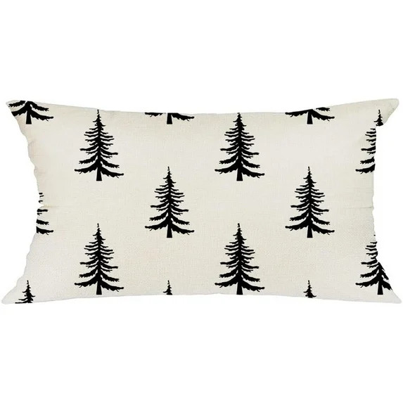 Christmas Pillow Cover 12x20 for Christmas Decorations Chirstmas Tree Lumbar Pillow Cover Winter ... | Walmart (US)