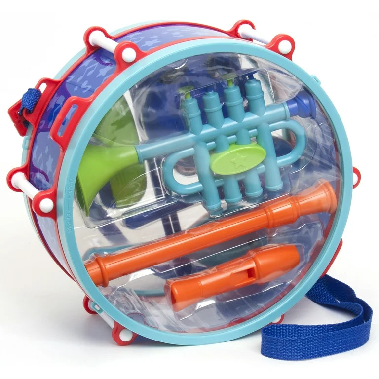 Kid Connection Preschool Musical Instrument Set - Includes Drum Set, Trumpet, Harmonica, Maracas,... | Walmart (US)