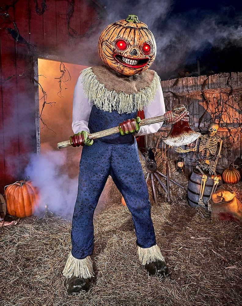 Spirit Halloween 7 Ft 1 In Pumpkin Punisher Animatronic, Scary Animated Decor | Amazon (US)