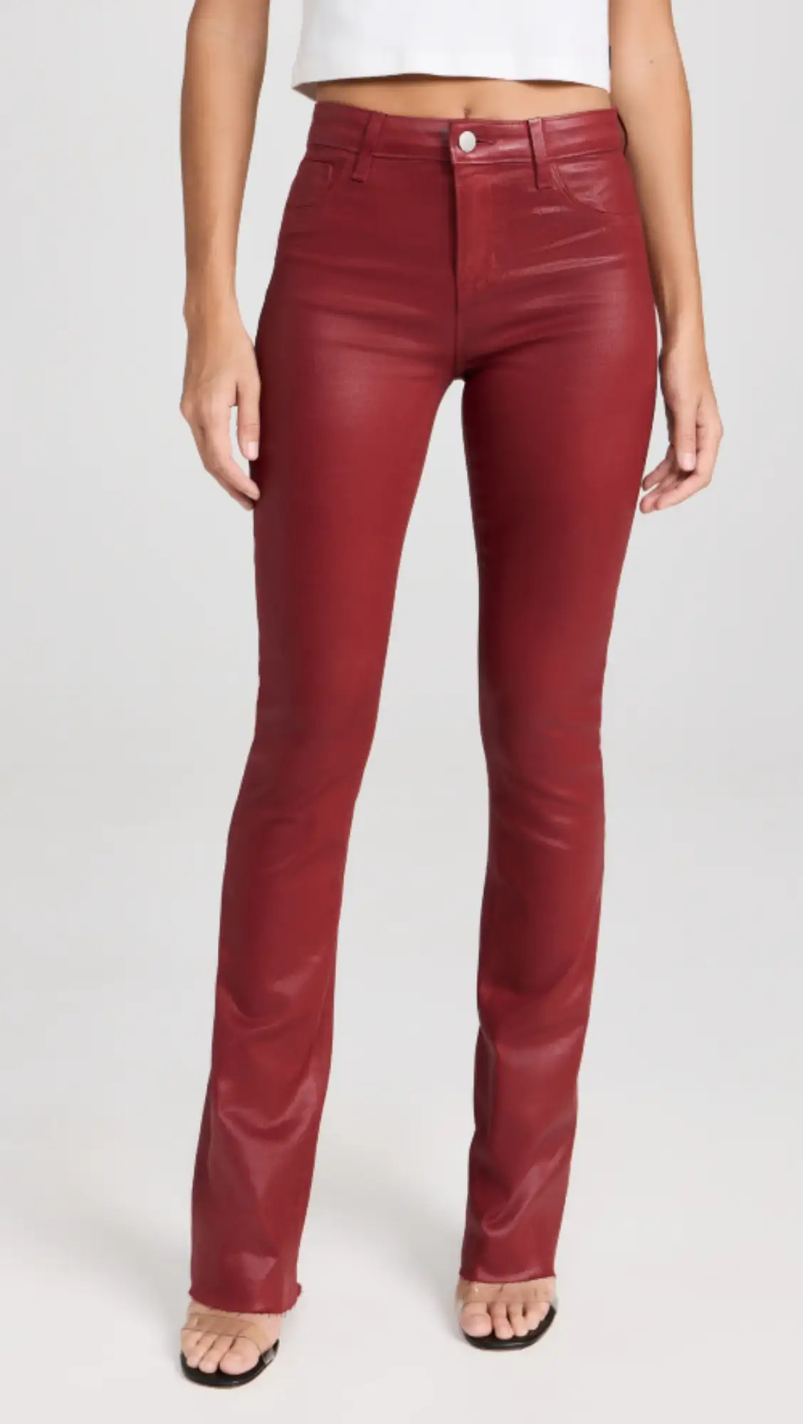 L'AGENCE Ruth High Rise Straight Raw Hem Jeans | Shopbop | Shopbop
