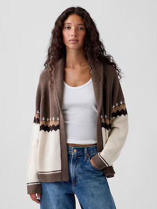 100% Cotton Shawl Cardigan Sweater | Gap (US)