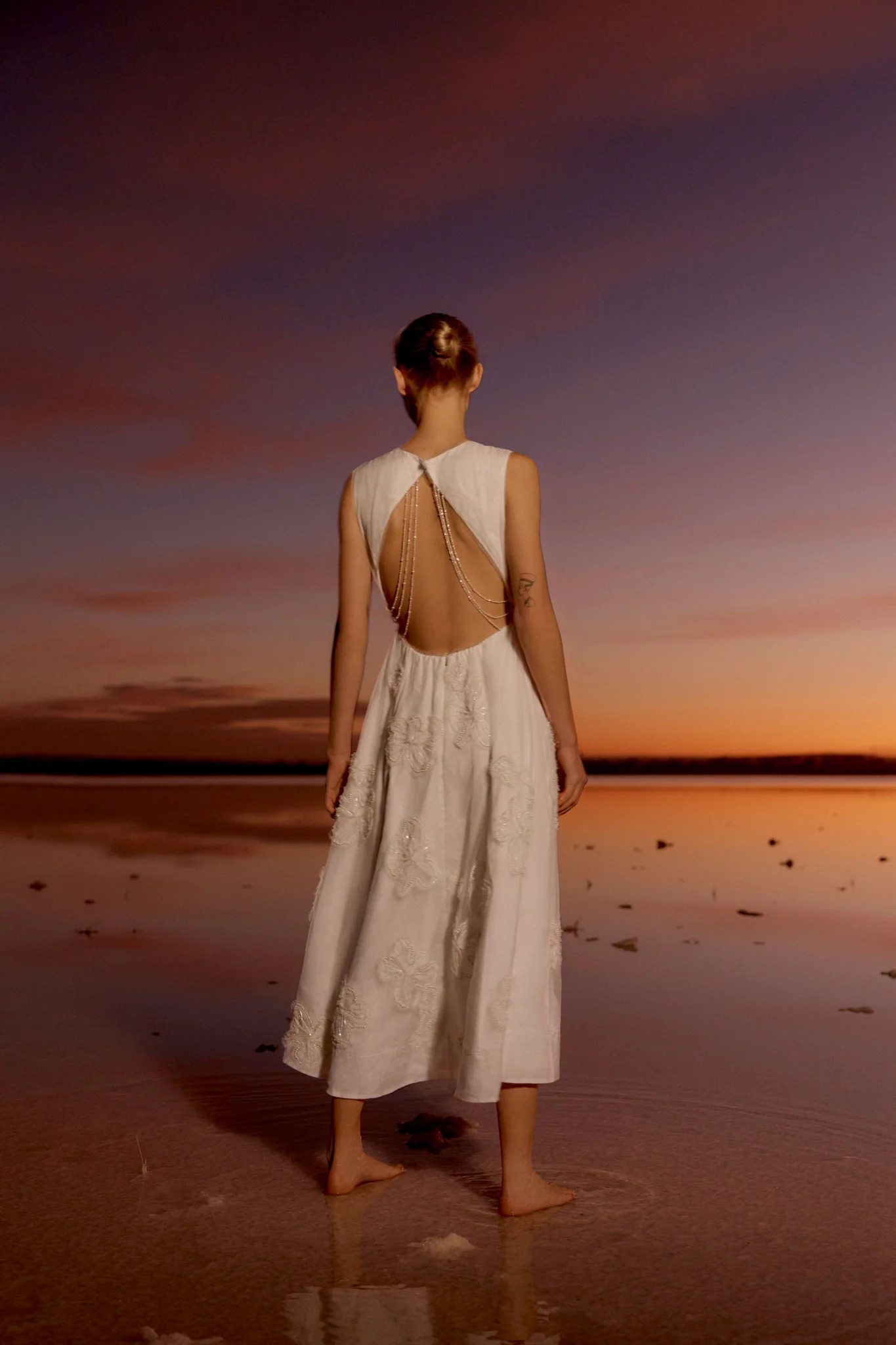 Vera Beaded Flower Midi Dress | aje. (US, UK, Europe, ROW)