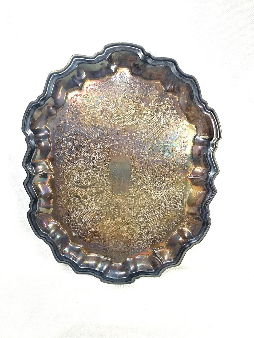 Vintage Silver Plated Serving Tray FB Rogers Footed Platter Ornate 11" X 14" - Etsy | Etsy (US)
