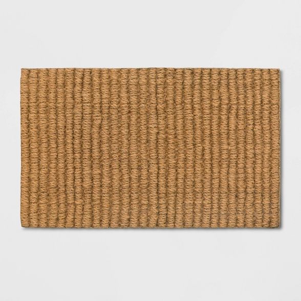 1'6" x 2'6" Door Mat Beige - Threshold™ | Target