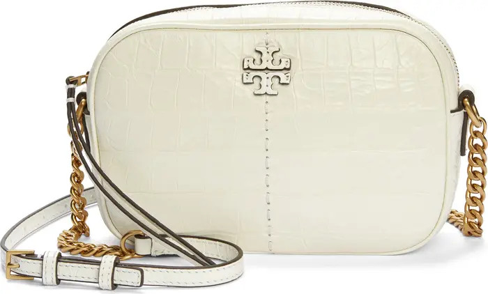 Tory Burch McGraw Croc Embossed Crossbody Bag | Nordstrom | Nordstrom